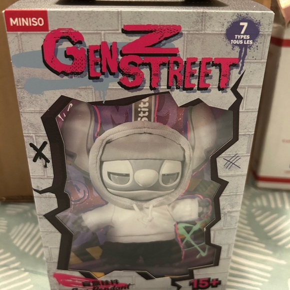 Miniso Gen Z Street Stuffed Animal - Gray and White - Picture 1 of 4